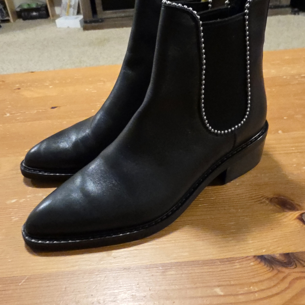 Coach Black Leather Sole Boots